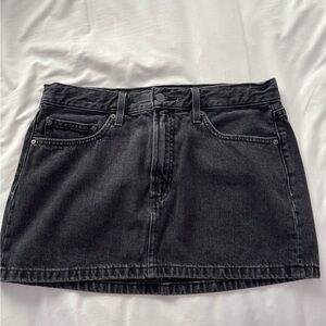 Denim Black Mini Skirt